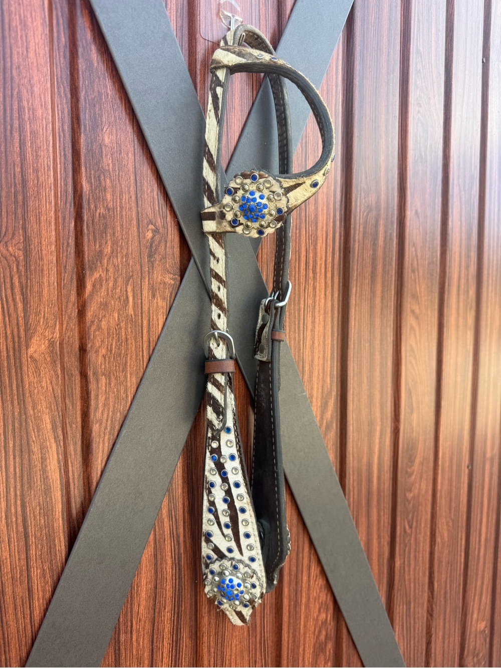 Zebra western headstall